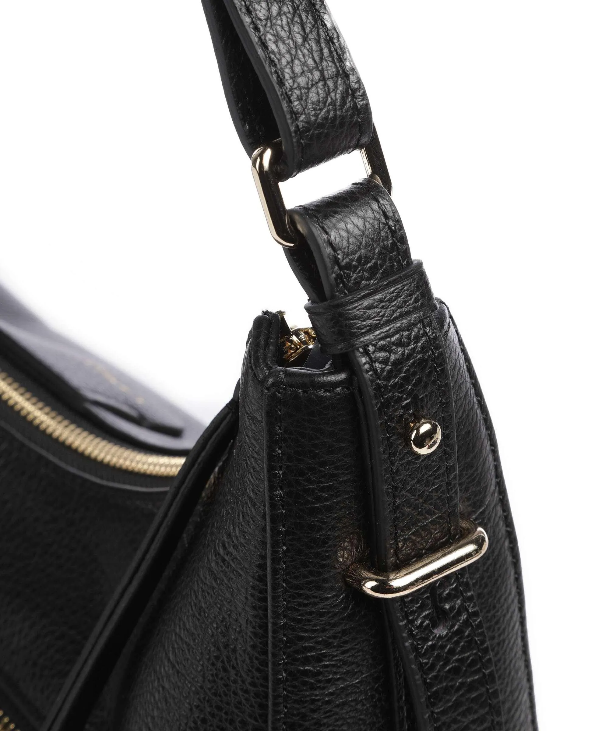  Lancaster Dune Borsa hobo pelle di vacchetta grana nero  