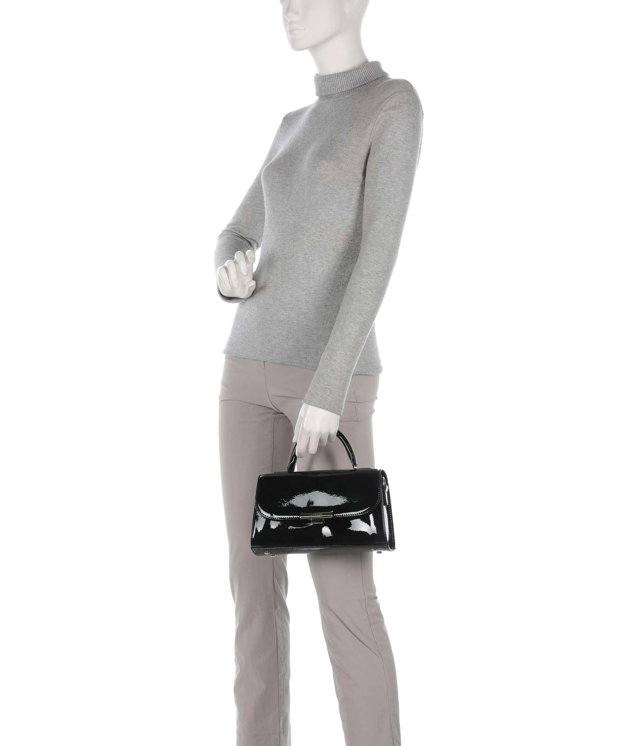  Lancaster Firenze Vernis Borsa a mano pelle sintetica nero  