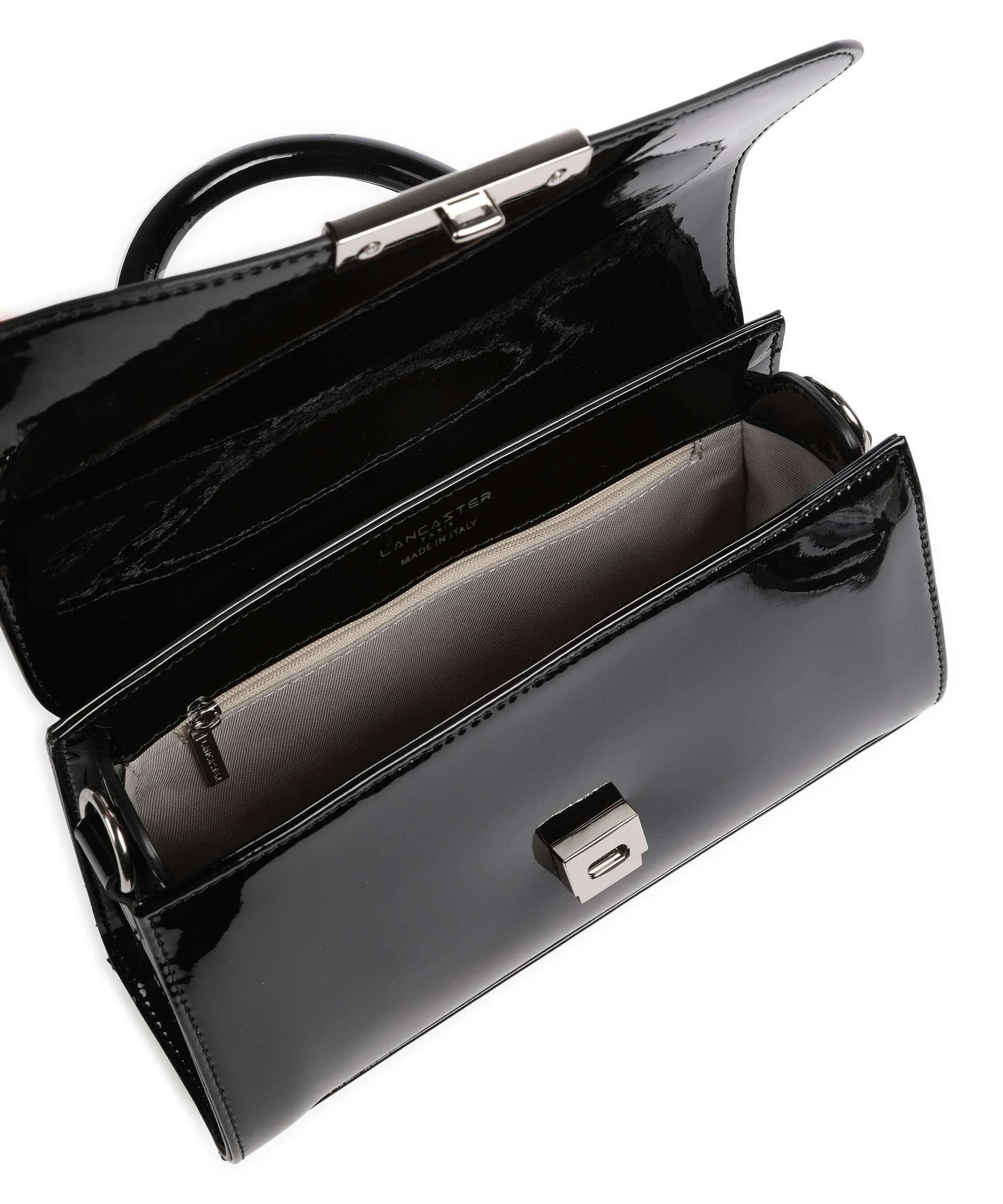  Lancaster Firenze Vernis Borsa a mano pelle sintetica nero  