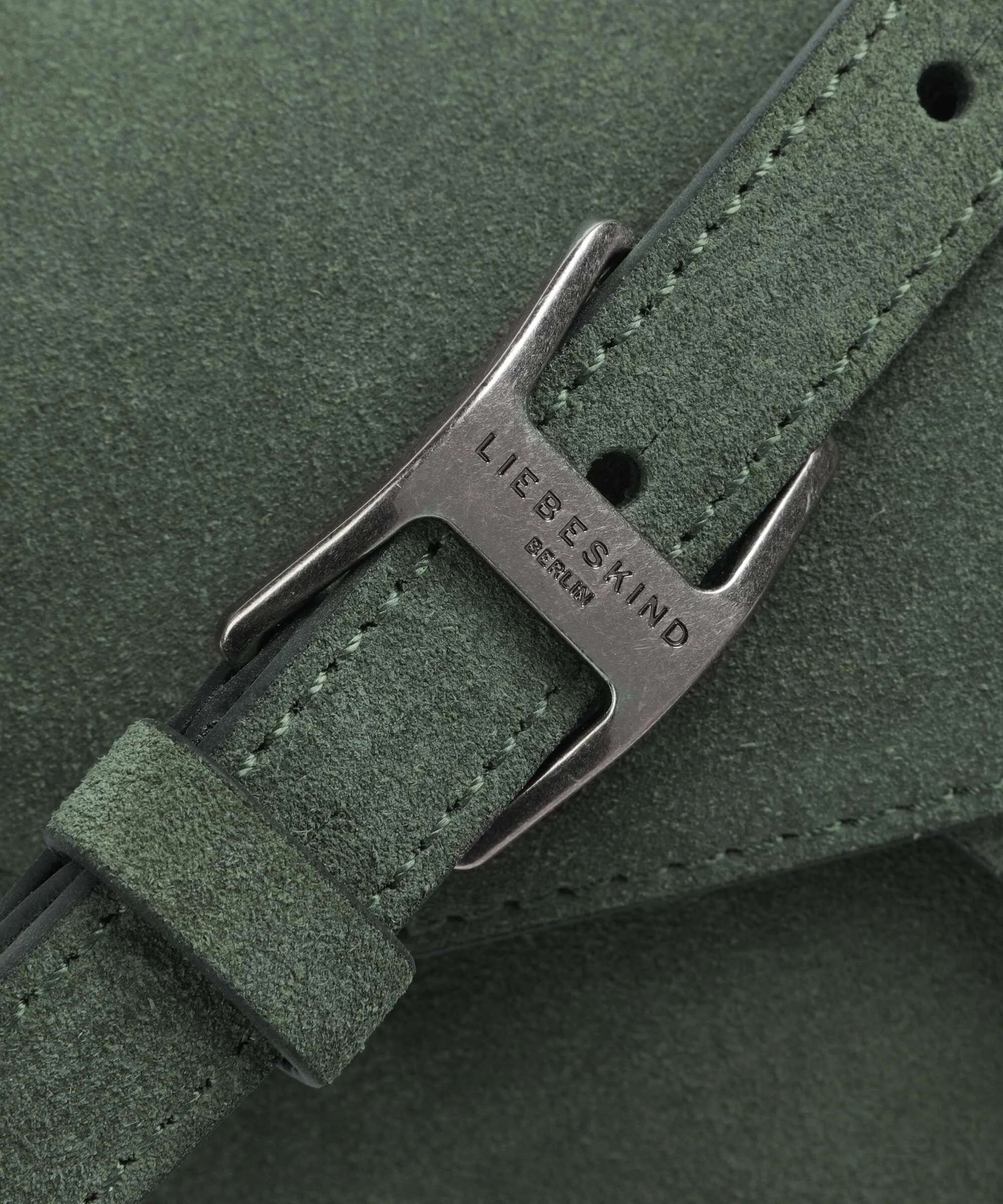  Liebeskind Lora Suede M Borsa a tracolla pelle ruvida verde scuro  