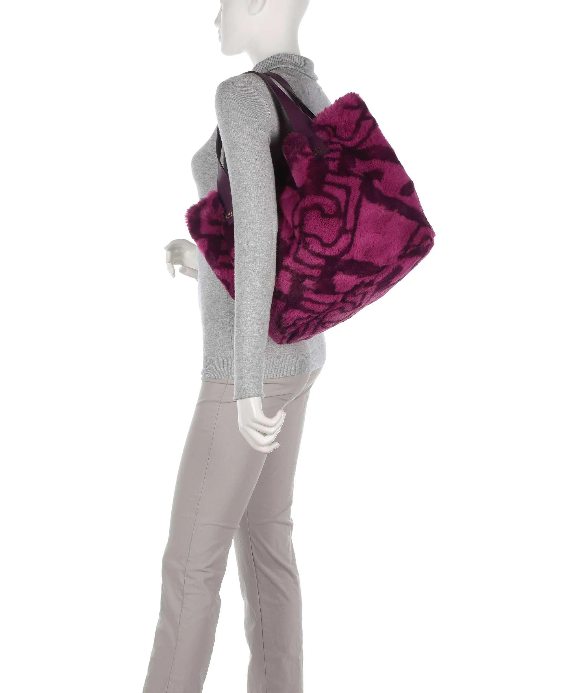  Liu Jo Valida Borsa shopper eco-pelliccia pink  