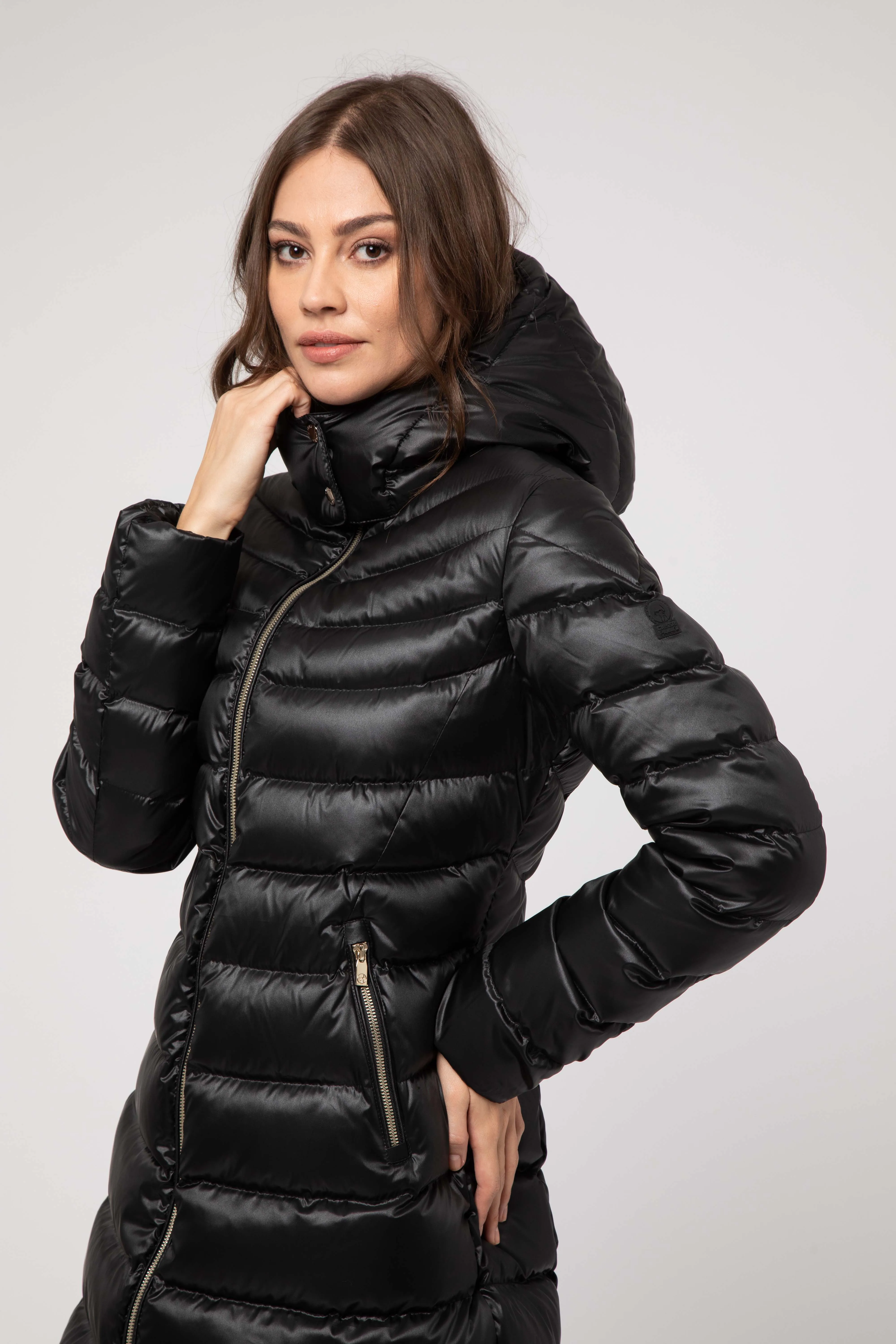 LONG BLACK DOWN JACKET