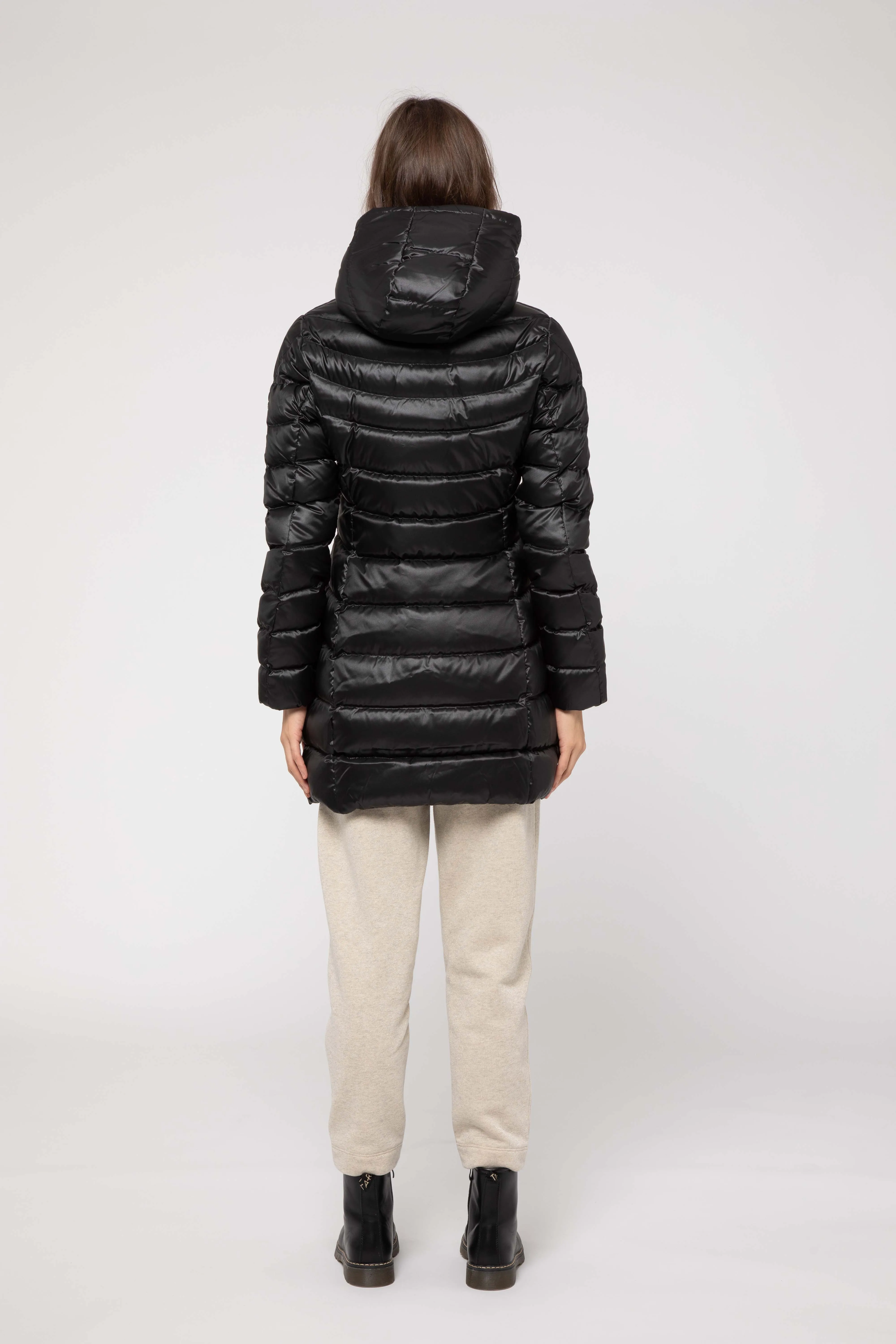 LONG BLACK DOWN JACKET