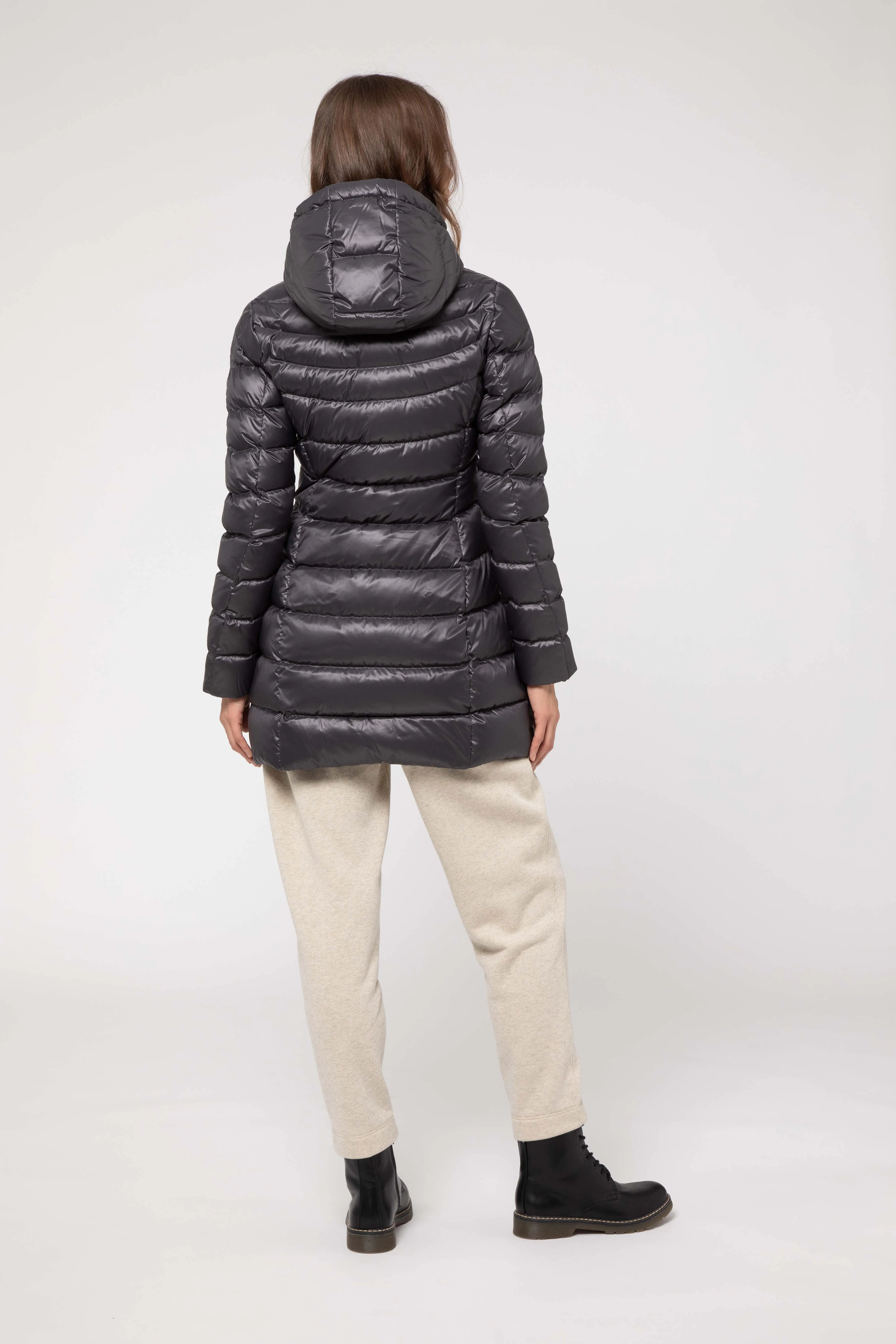 LONG GRAY DOWN JACKET