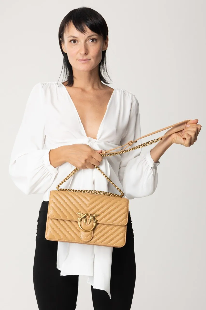 Love One Classic bag TEMPESTA SABBIA-ANTIQUE GOLD