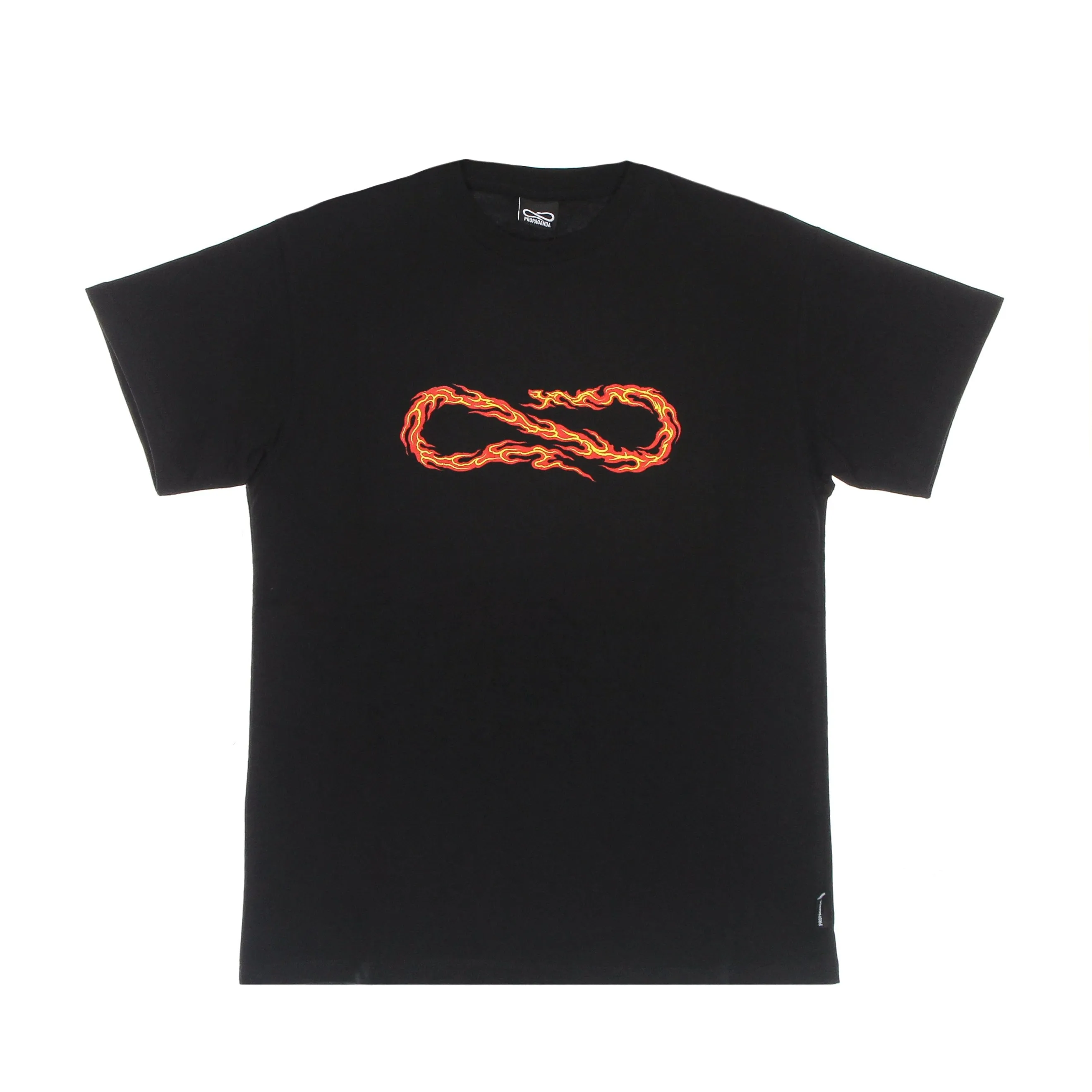 Maglietta Uomo Logo Flame Tee Black