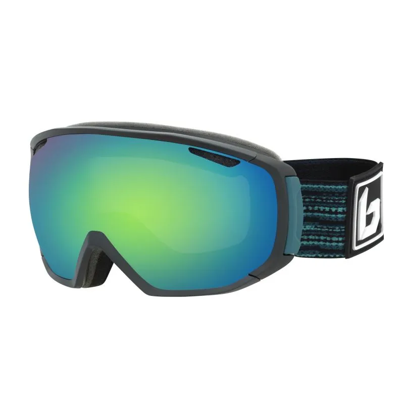 Maschera da sci Bollé Tsar (nero opaco blu matrix verde smeraldo)