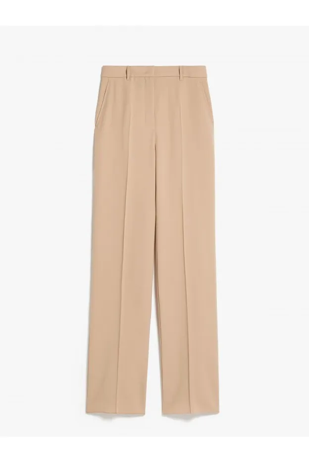 Max Mara Quasar Pantalone Lungo In Crêpe Di Lana
