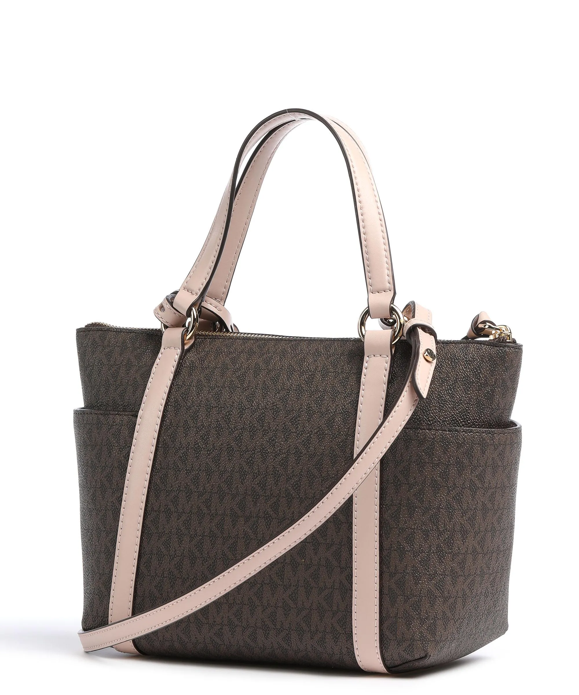  Michael Kors Sullivan Borsa a mano pelle sintetica marrone scuro  