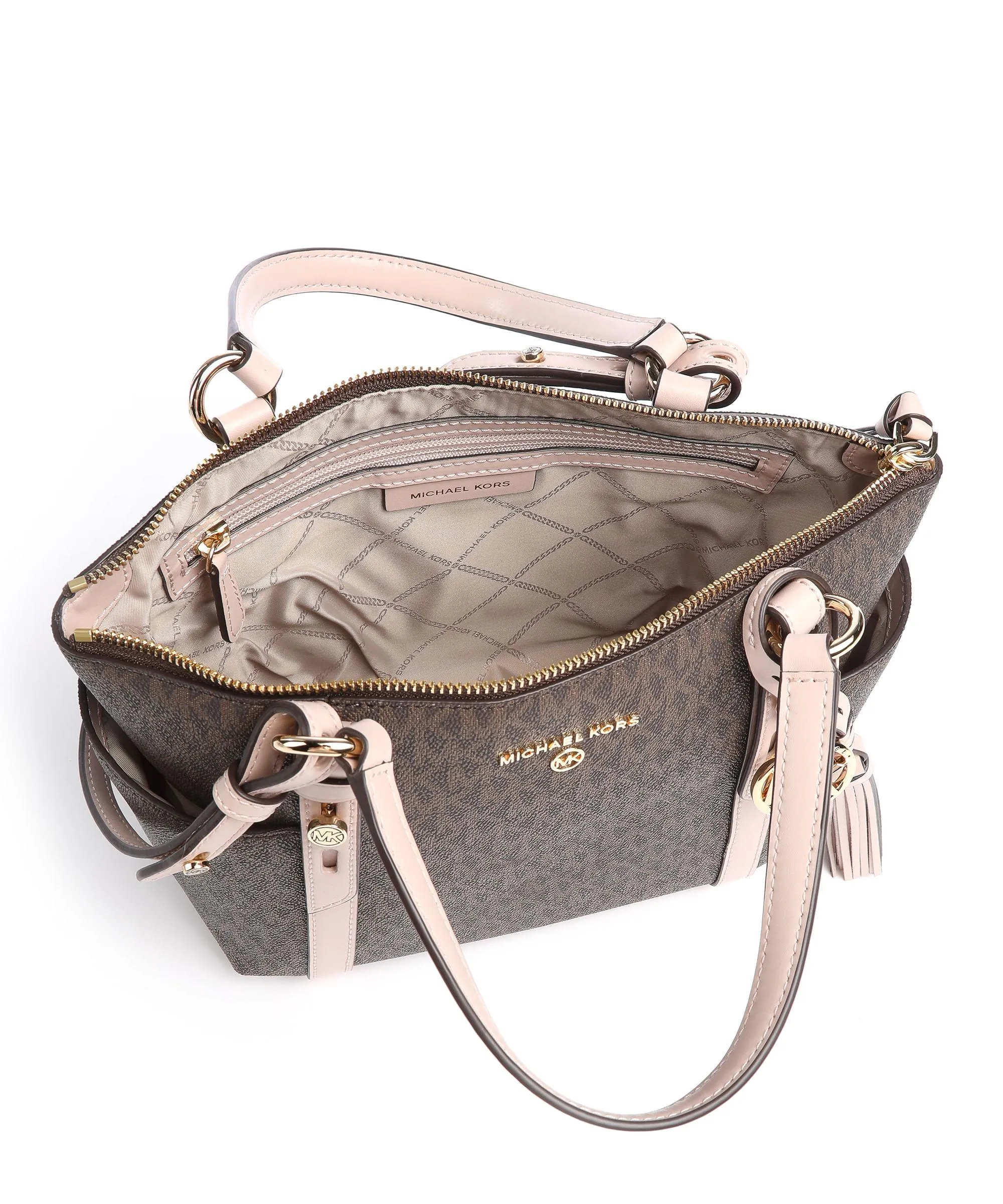  Michael Kors Sullivan Borsa a mano pelle sintetica marrone scuro  