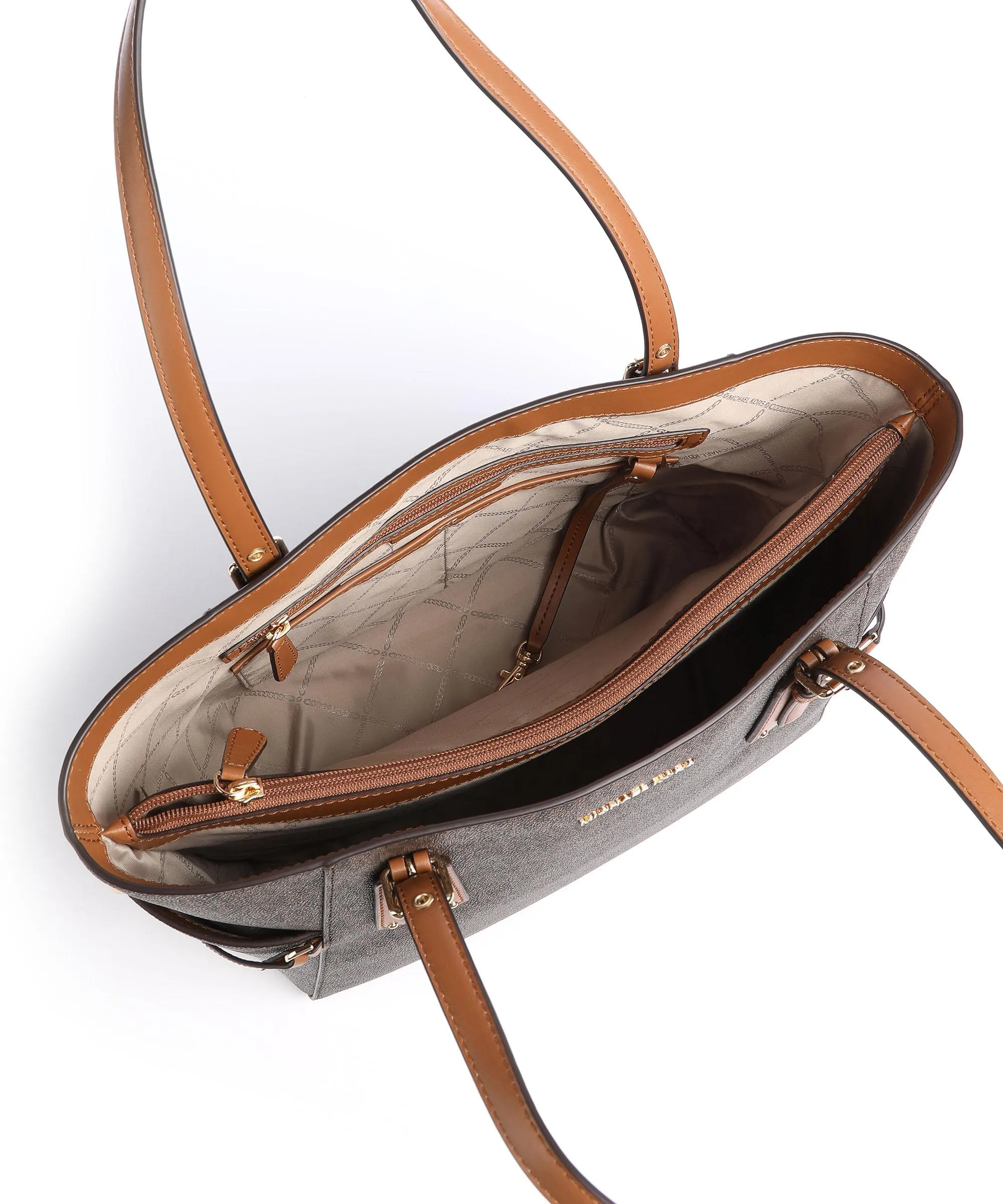  Michael Kors Voyager Borsa shopper tela marrone scuro  