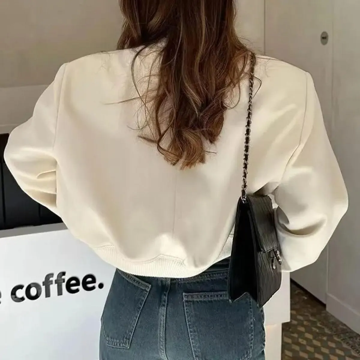 Moda vintage da donna con tasche Bomber Cappotti Manica lunga Bottone frontale Capispalla femminile casual Top chic