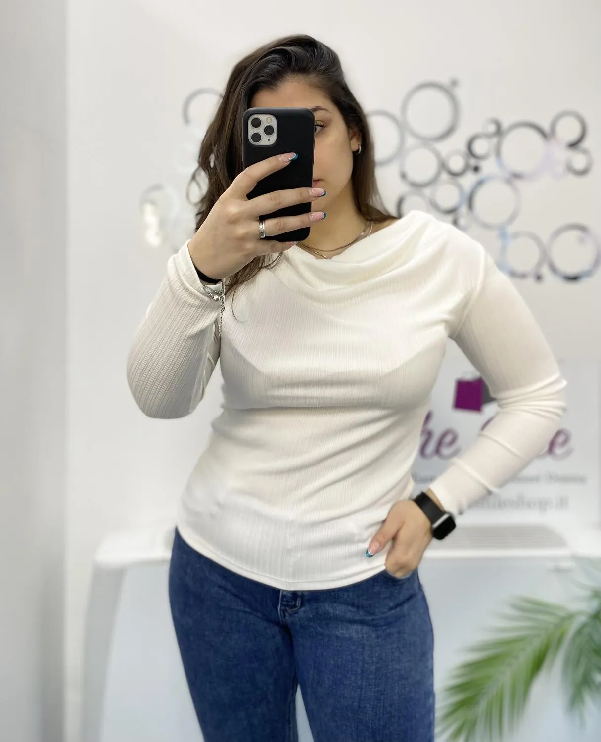 NEW Maglia con fiocco sul retro