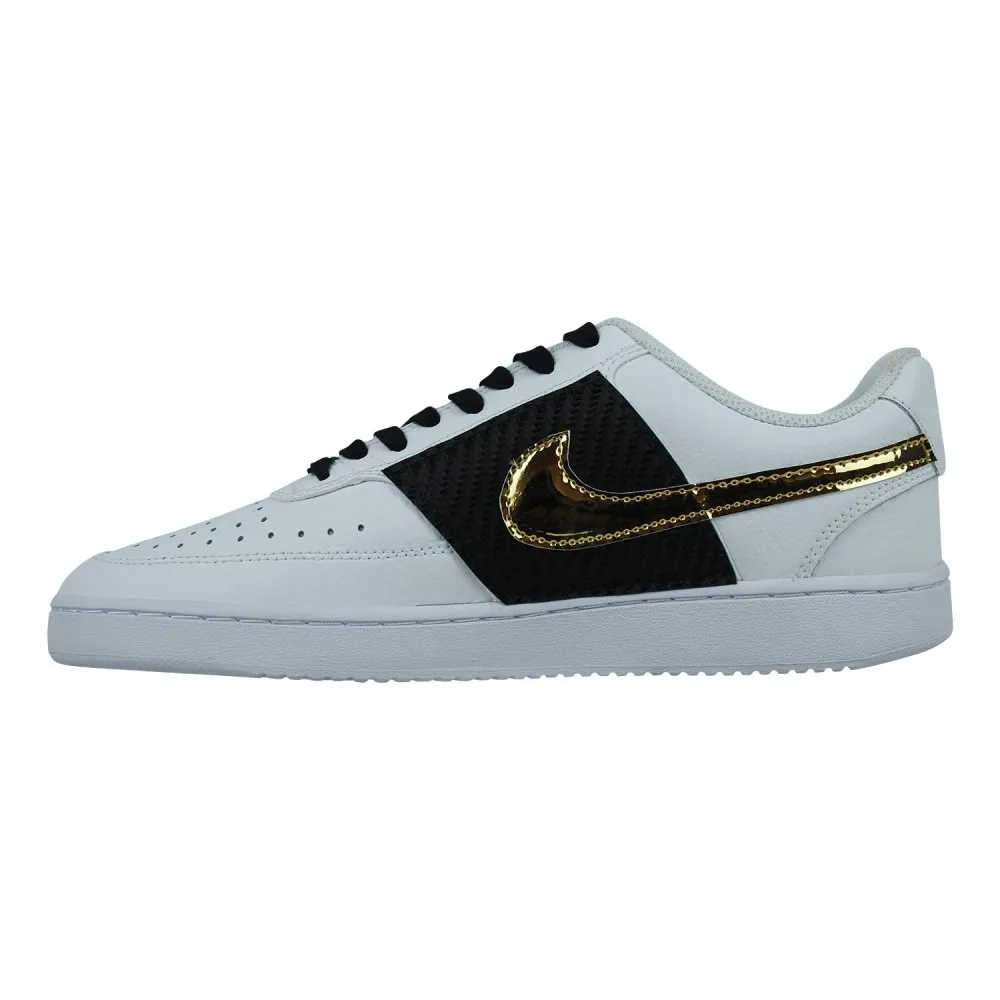 Nike - Court Vision carbonio nero e swoosh specchiato oro â€“ COURT CARBONIO GOLD