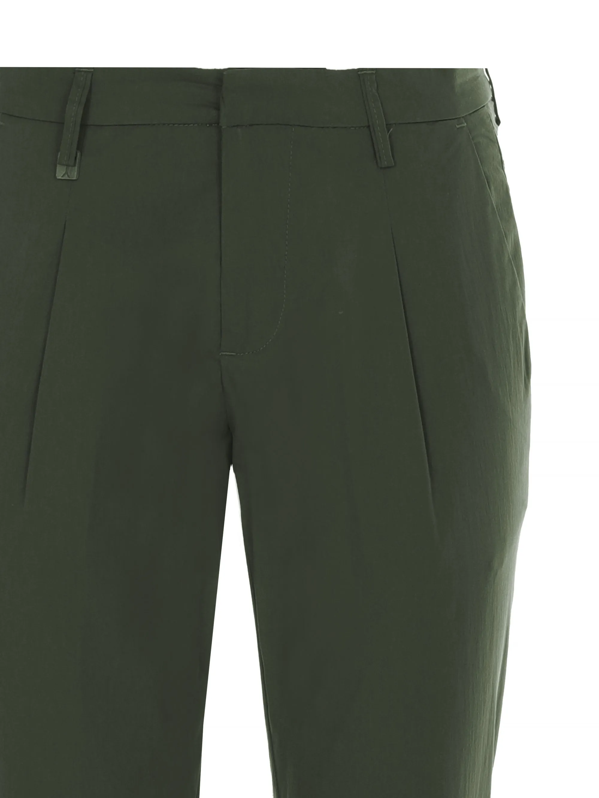 PANTALONE "VIAREGGIO" VERDE IN COTONE