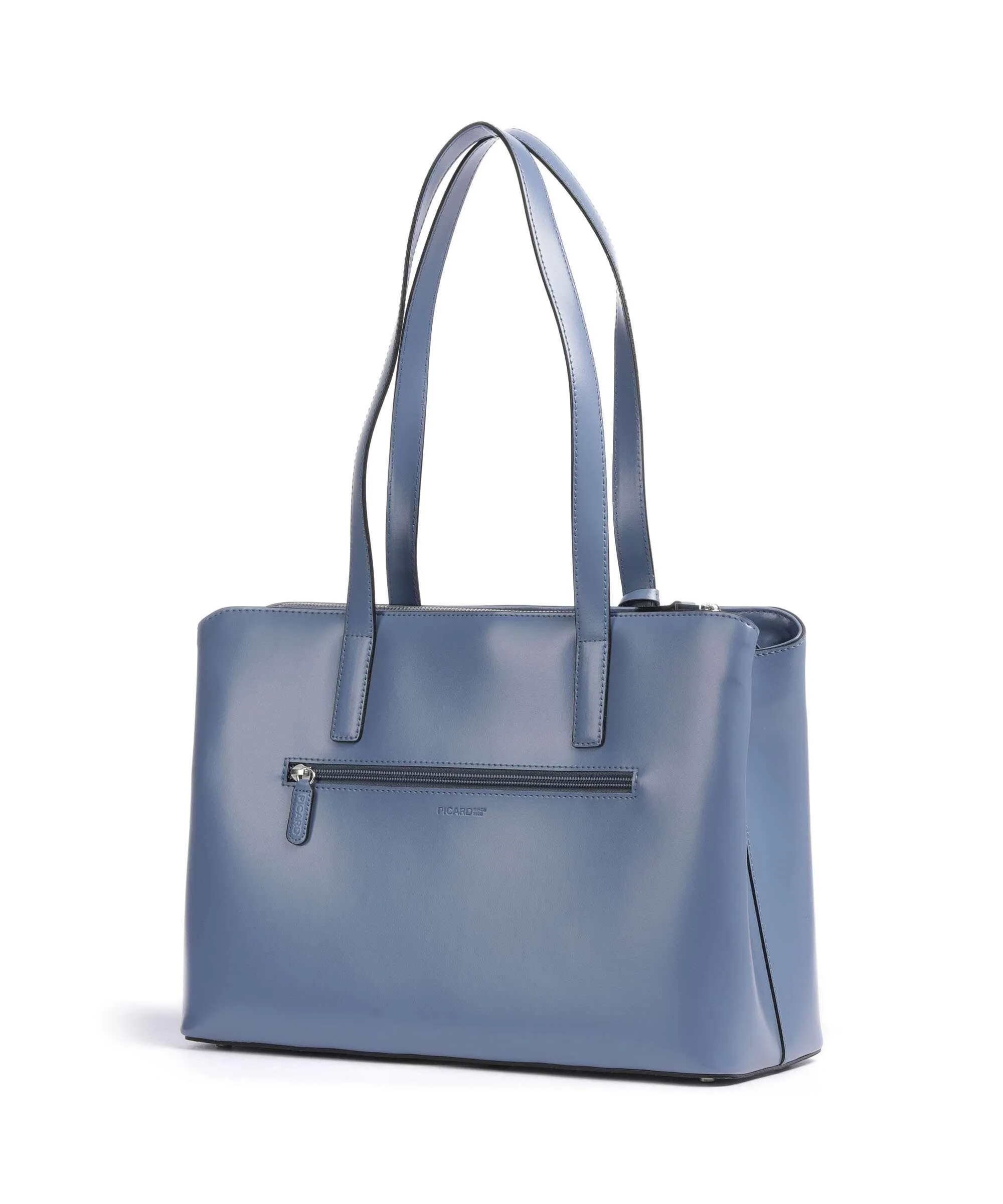  Picard Black Tie Borsa shopper pelle di vacchetta liscia blu-grigio  