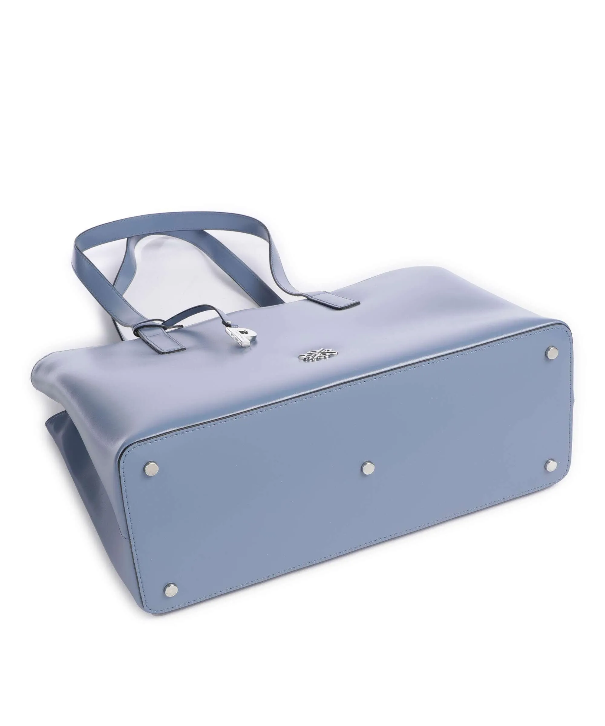  Picard Black Tie Borsa shopper pelle di vacchetta liscia blu-grigio  