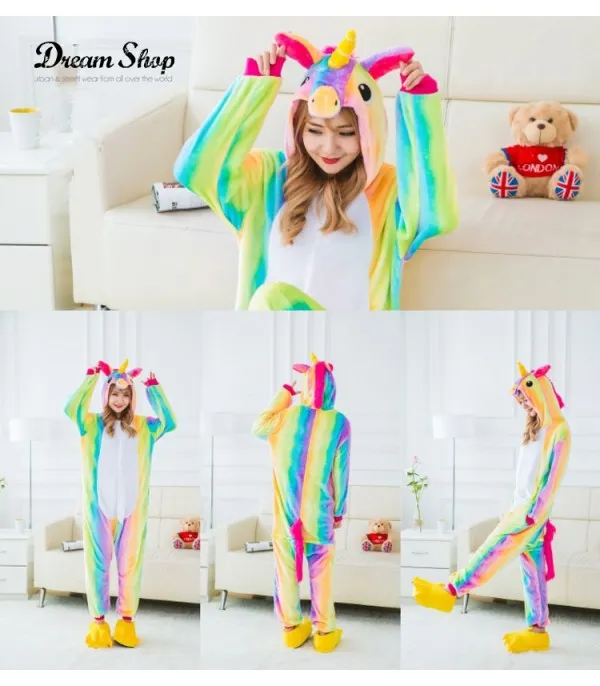 Pigiamone unicorn rainbow