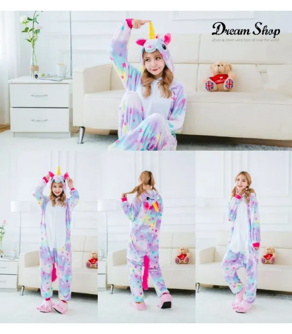Pigiamone unicorn rainbow