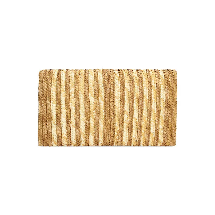 Pochette mare marrone-beige in paglia
