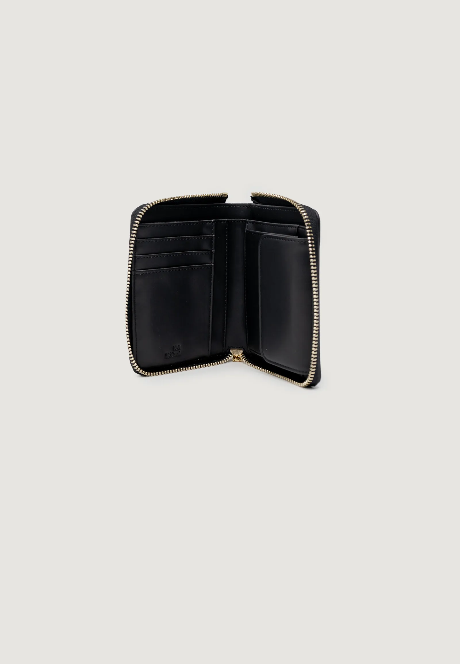 Portafoglio grande Love Moschino  Nero – Oro