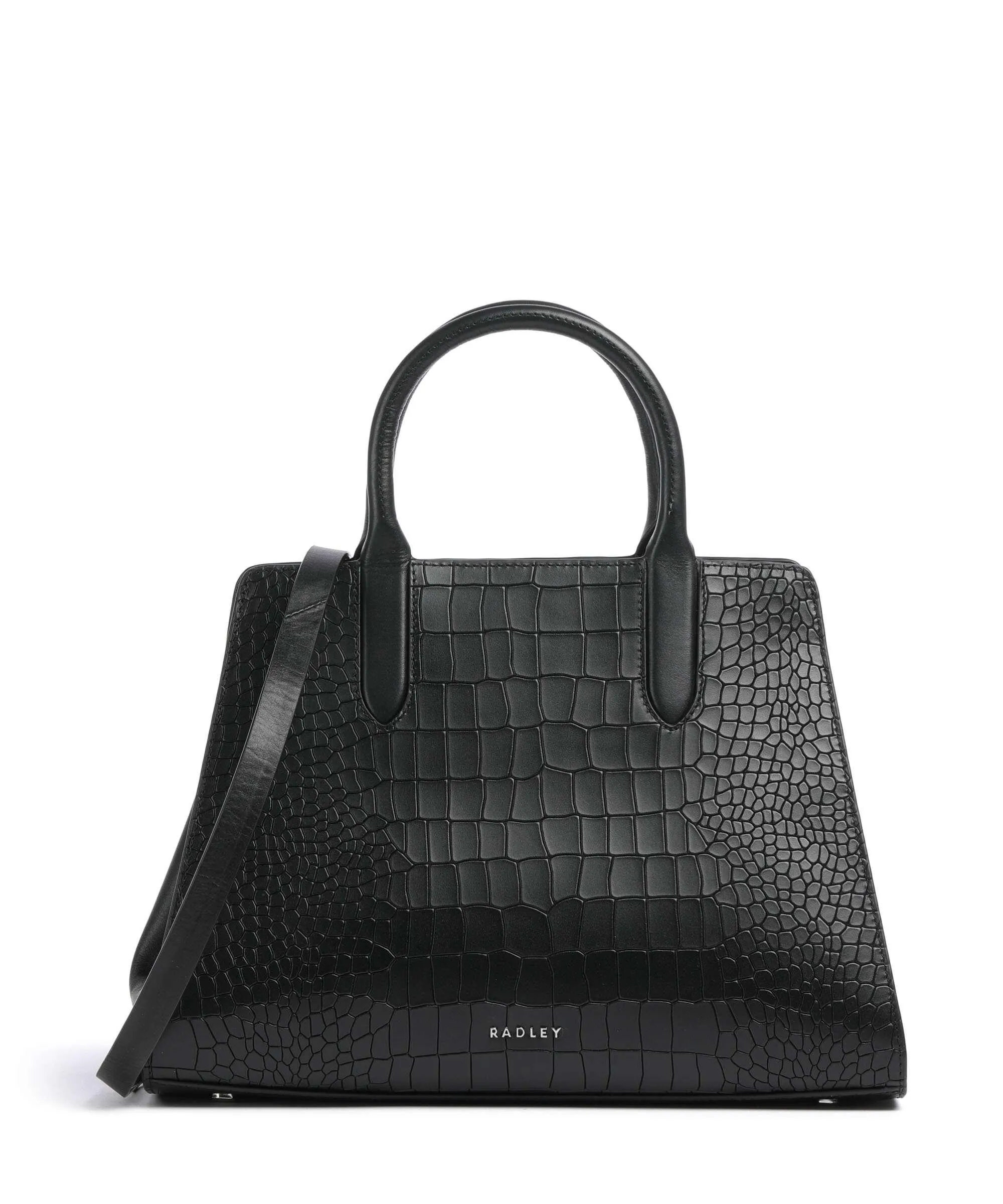  Radley London Glasshouse Borsa a mano pelle di vacchetta goffrata nero  