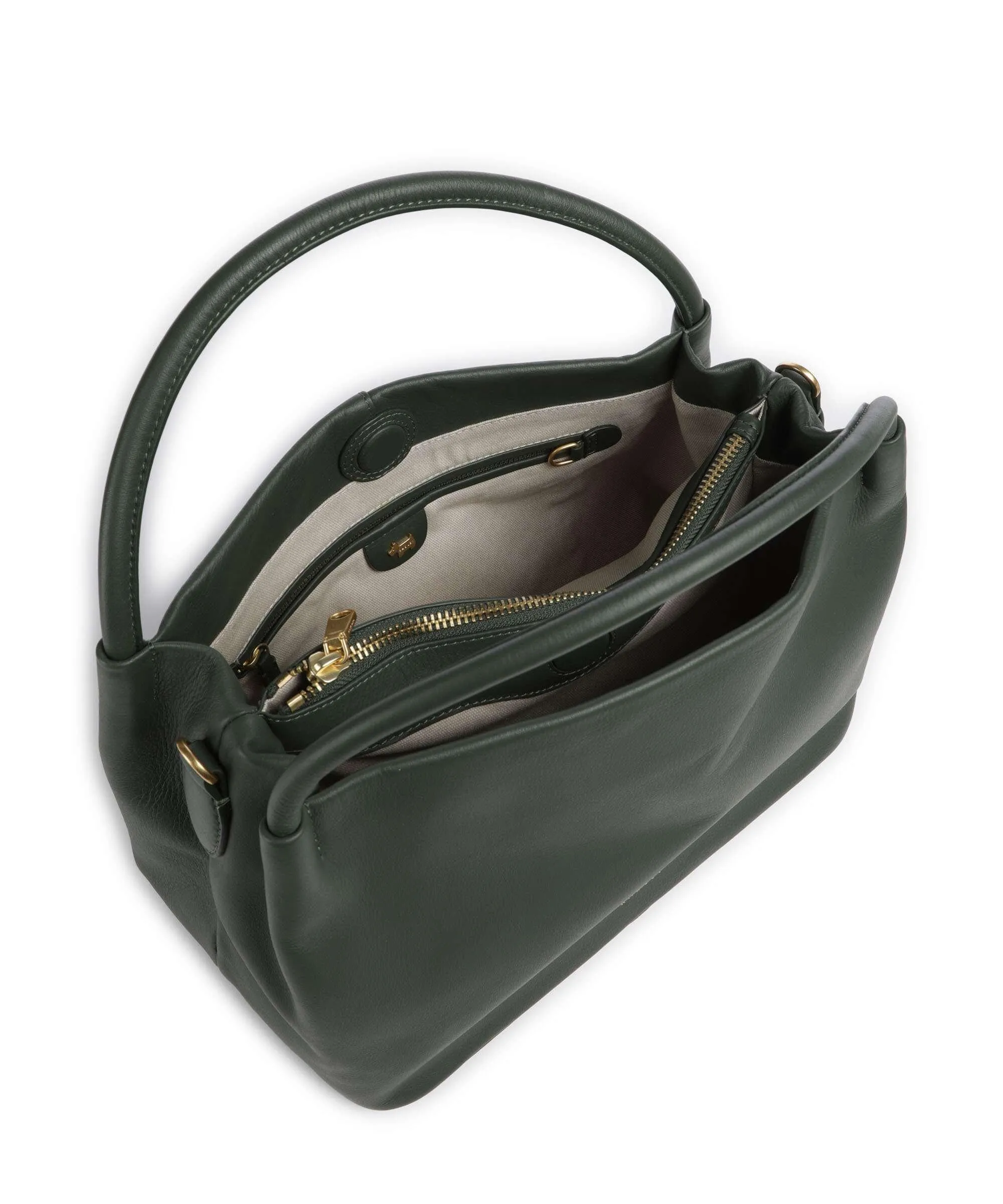  Radley London Ivydale Road Borsa a mano pelle di vacchetta grana verde  