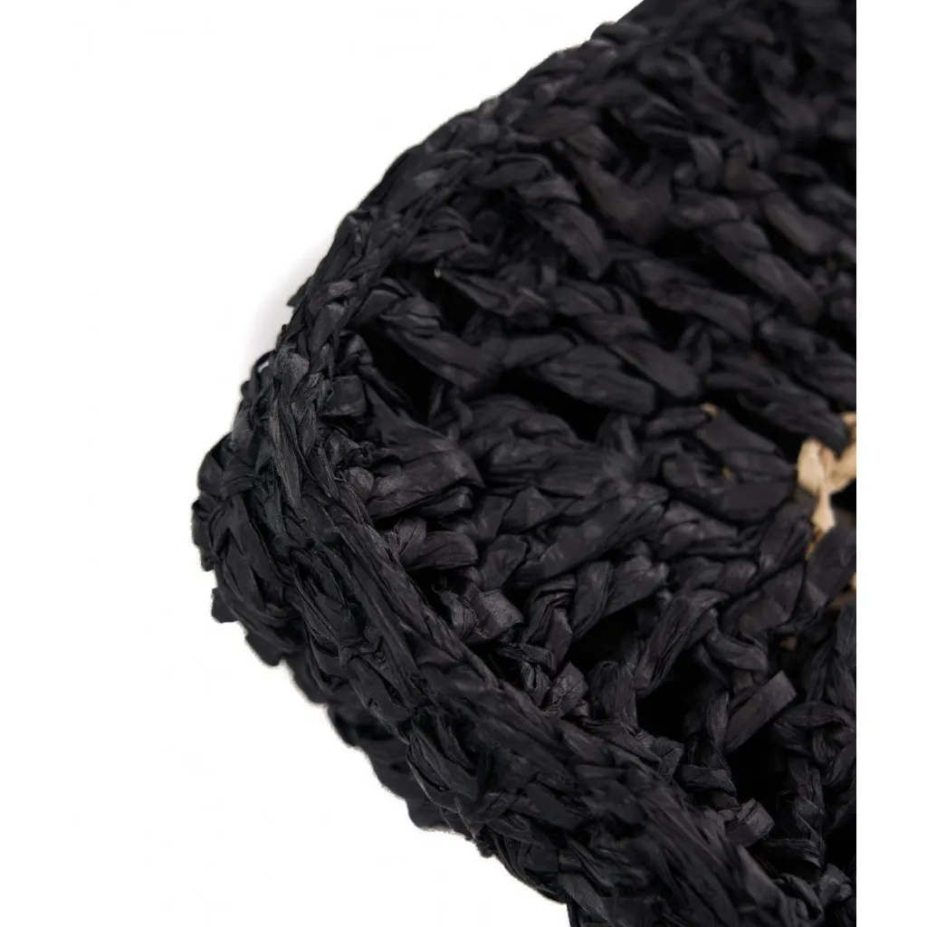 Rafia shopper StTropez nero