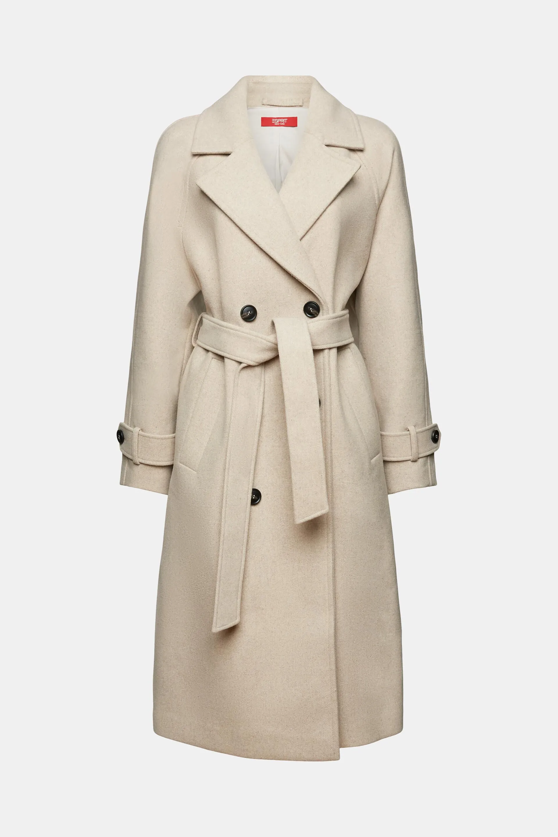 Riciclato: cappotto con cintura in lana