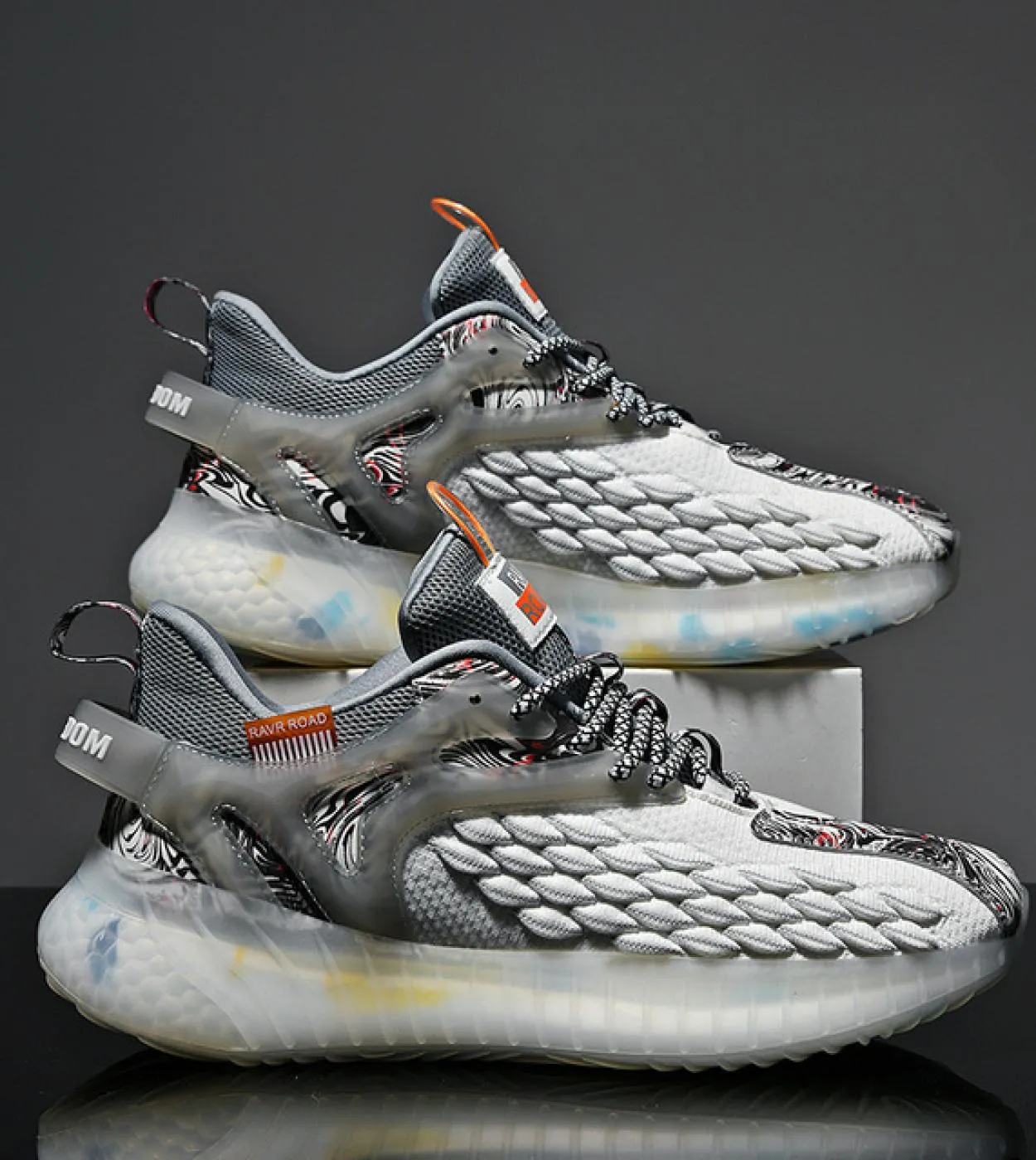 Scarpe da basket da uomo Ammortizzazione traspirante Scarpe sportive indossabili antiscivolo Allenamento in palestra Scarpe da g