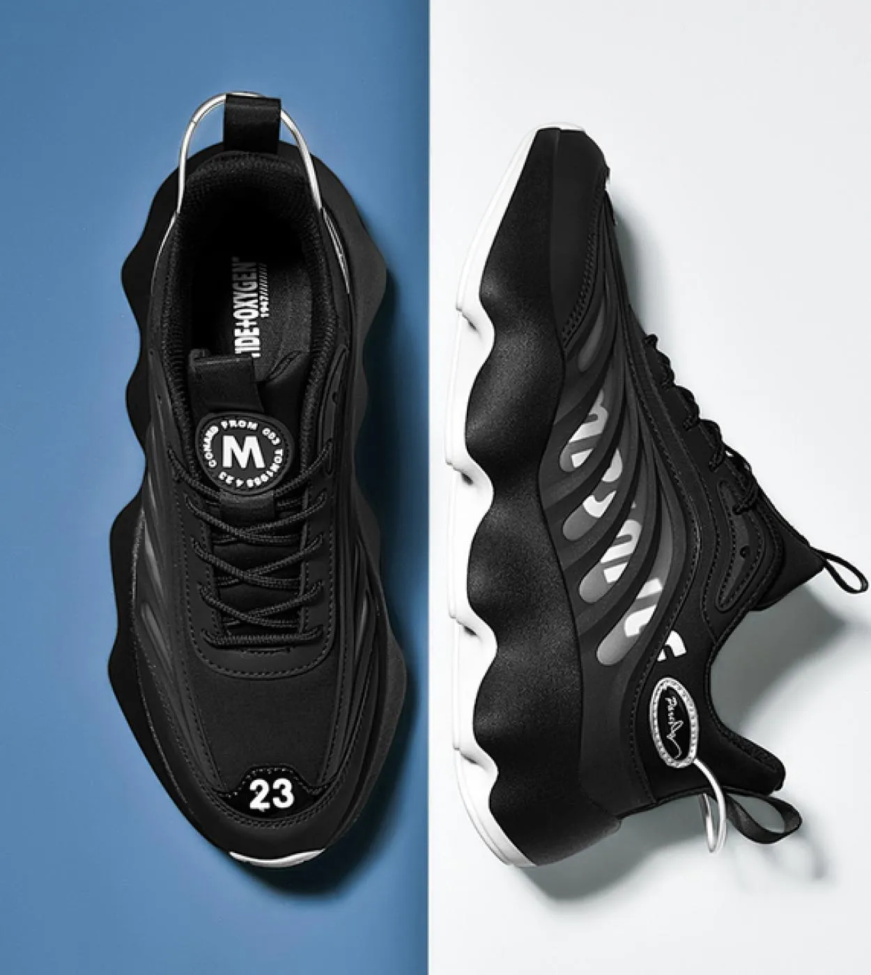 Scarpe da basket da uomo Ammortizzazione traspirante Scarpe sportive indossabili antiscivolo Allenamento in palestra Scarpe da g
