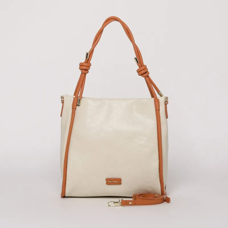 SHOPPER CON CONTRASTO PANNA