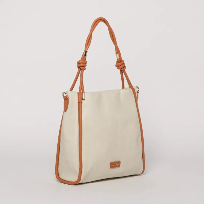 SHOPPER CON CONTRASTO PANNA