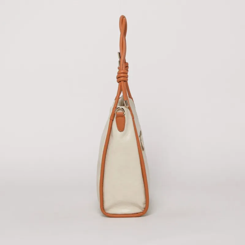 SHOPPER CON CONTRASTO PANNA