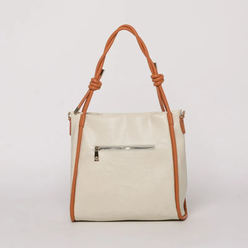 SHOPPER CON CONTRASTO PANNA