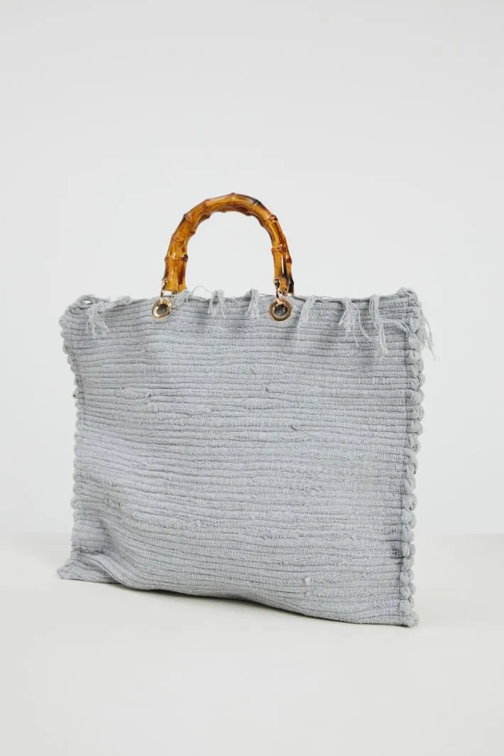 Shopper con manici in bambu