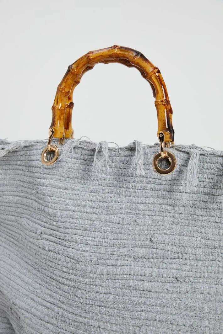Shopper con manici in bambu