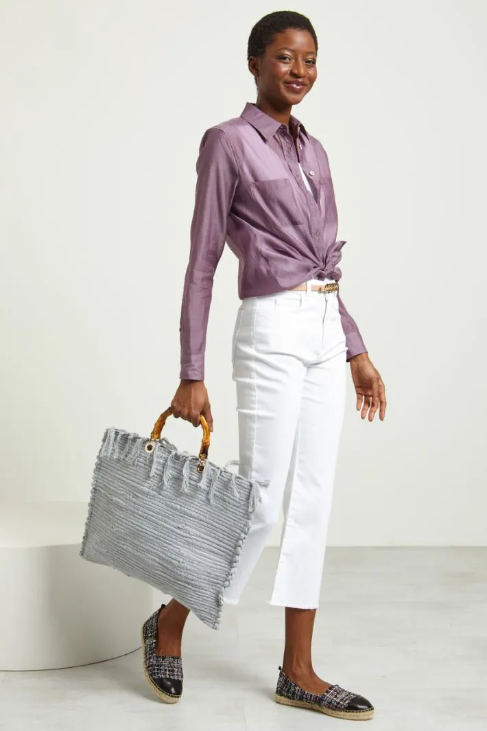Shopper con manici in bambu
