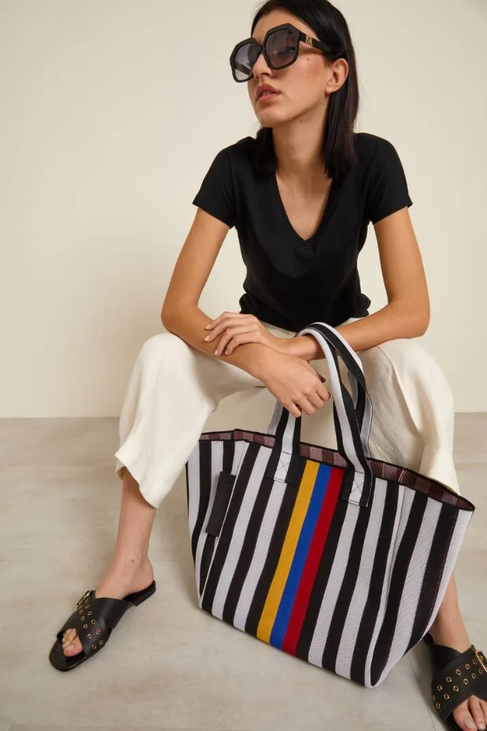 Shopper con maxi tasca
