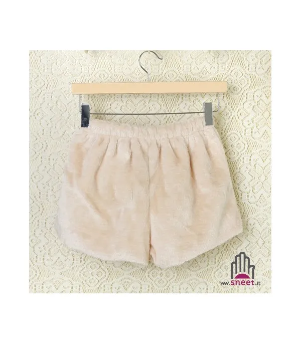 Shorts in ecopelliccia con coda