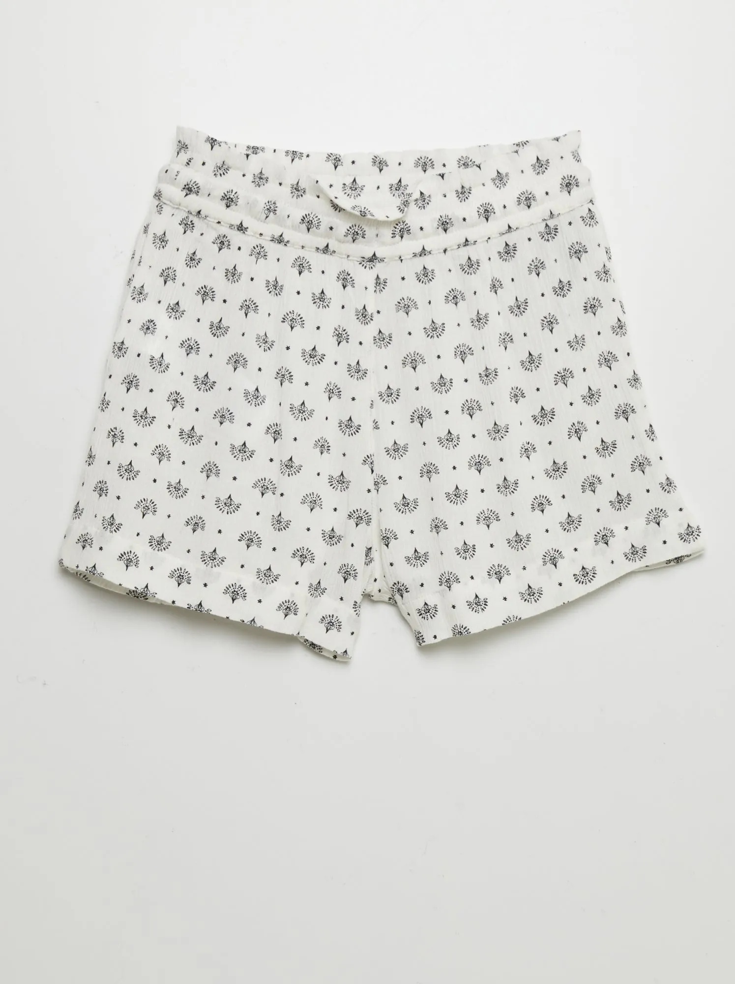 Shorts in tessuto crêpe - BIANCO