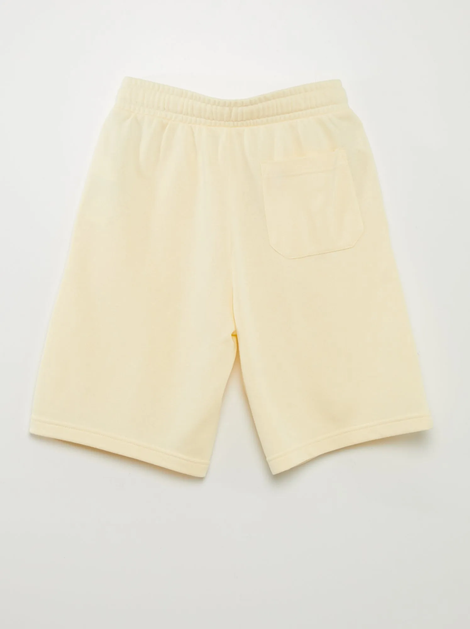 Shorts leggeri in tessuto felpato tinta unita - GIALLO