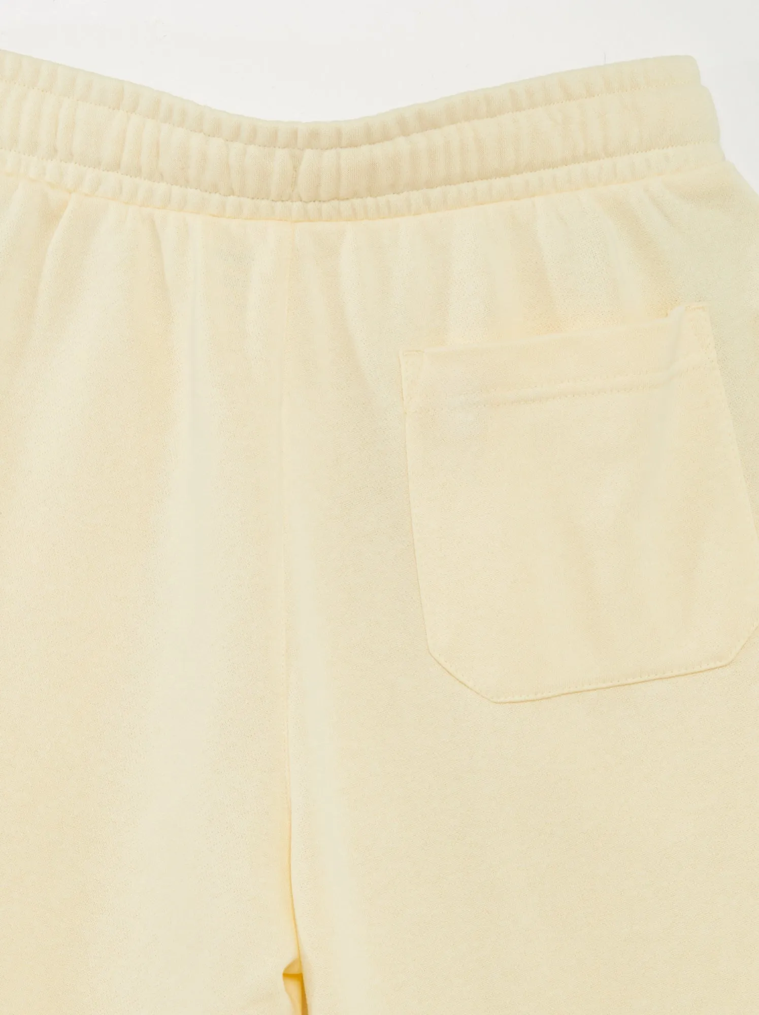 Shorts leggeri in tessuto felpato tinta unita - GIALLO