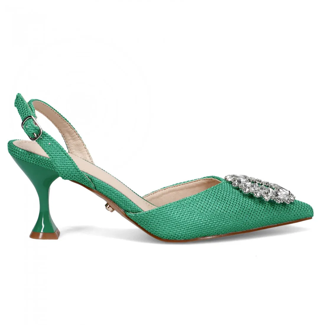 Slingback Twenty FourHaitch Lilibeth verde con strass