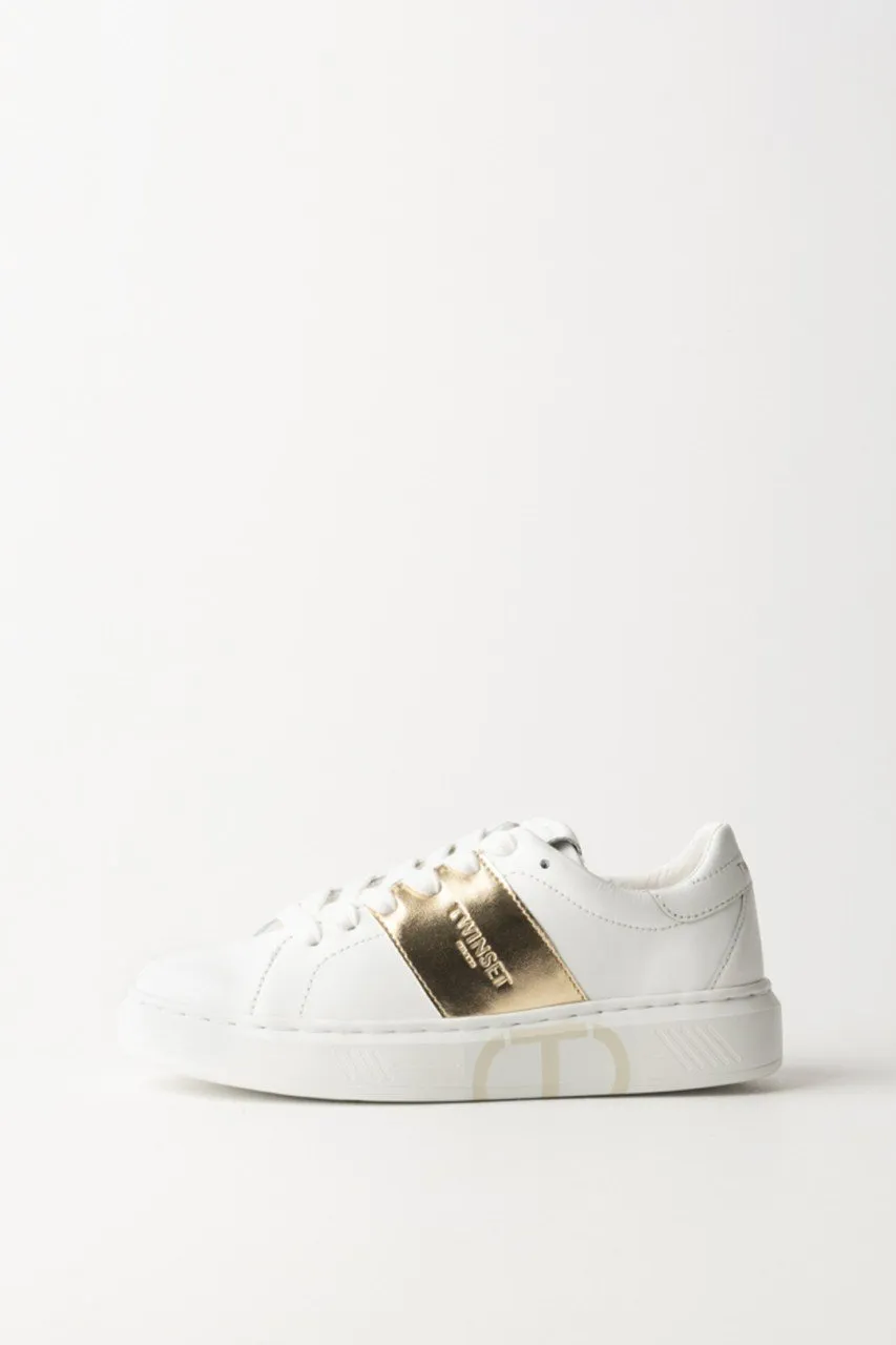 Sneakers basse con banda gold BIC OTTICO/ORO