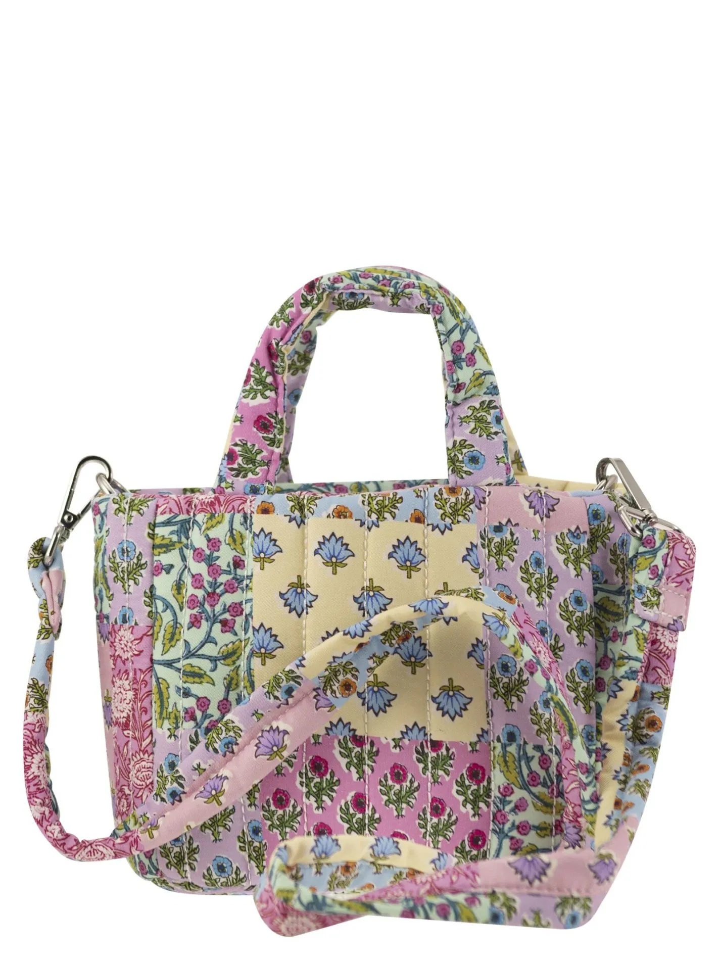 Soft Tote Mini quilted bag with flowers