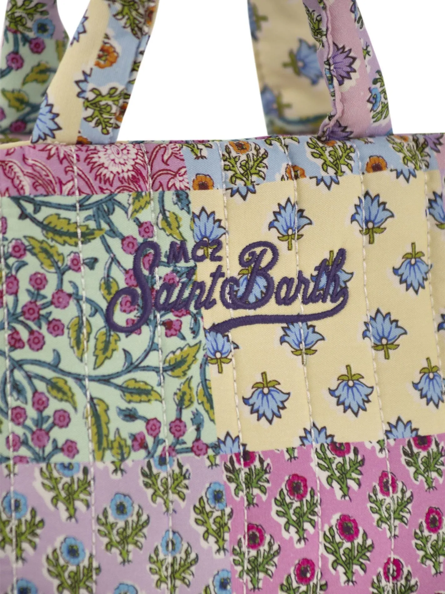 Soft Tote Mini quilted bag with flowers