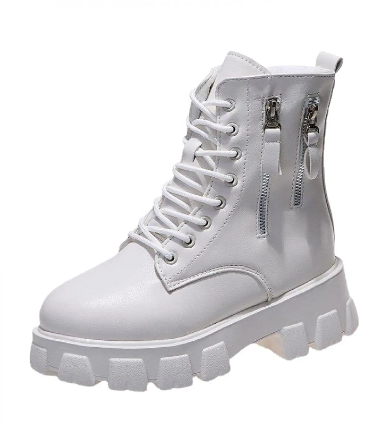 Stivali con doppia cerniera donna 2022 scarpe autunno inverno stivali con plateau firmati di moda caldi scarpe basse morbide ant