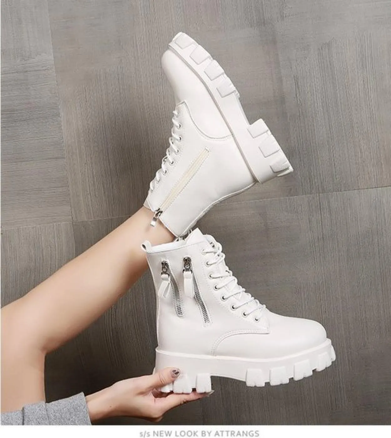 Stivali con doppia cerniera donna 2022 scarpe autunno inverno stivali con plateau firmati di moda caldi scarpe basse morbide ant
