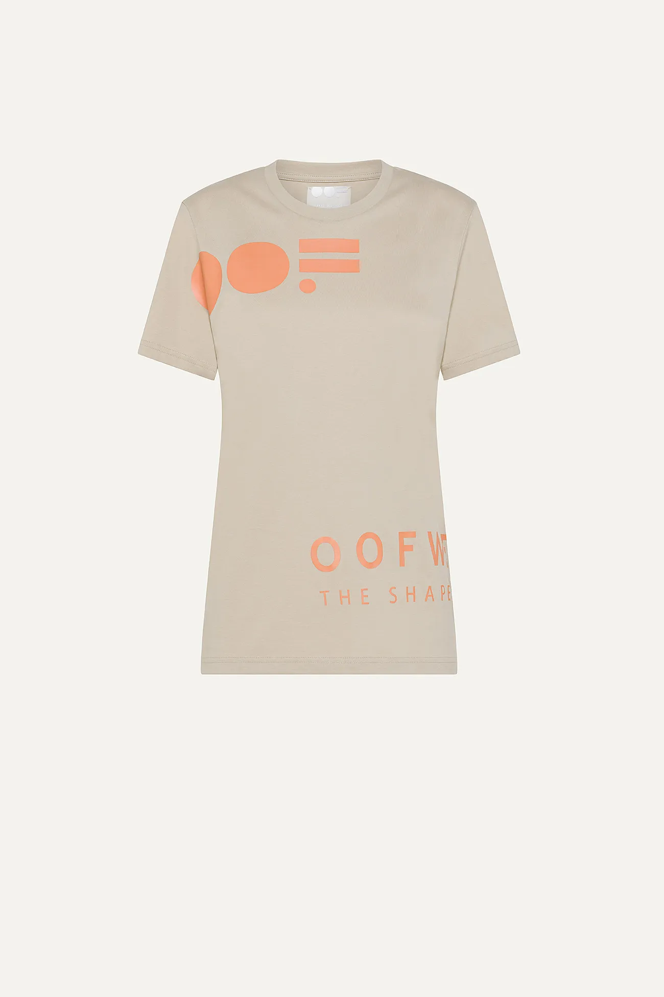 T-SHIRT IN COTONE CON LOGO - SABBIA